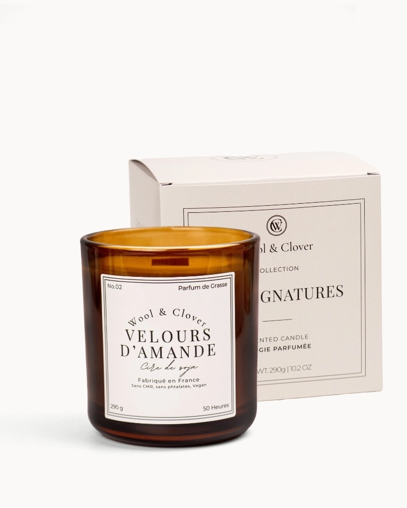 Velvet Almond Candle - Almond & Vanilla Scent | Wool & Clover