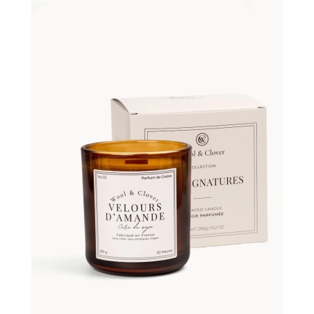 Bougie Velours d'Amande - Parfum Gourmand & Lacté | Wool & Clover