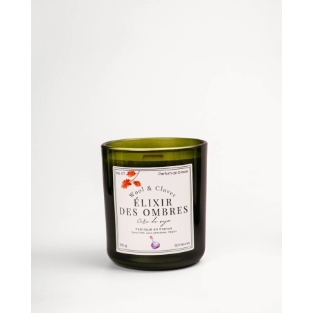 Bougie Élixir des Ombres - Parfum Boisé & Musqué | Wool & Clover