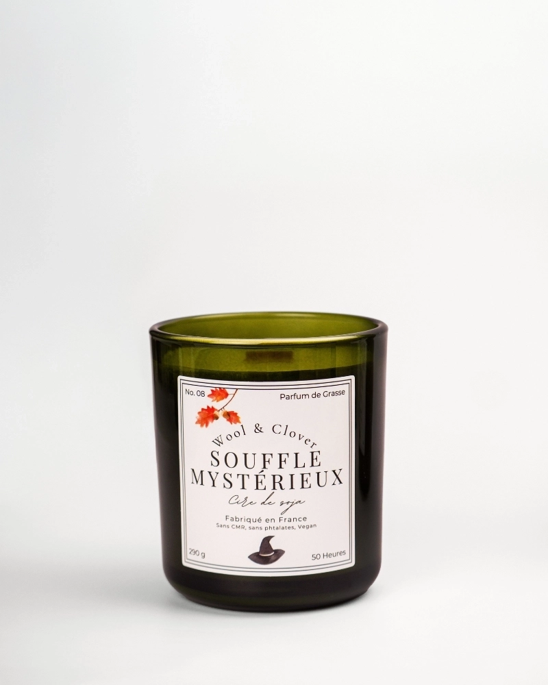 Bougie Souffle Mystérieux - Parfum Floral & Boisé | Wool & Clover