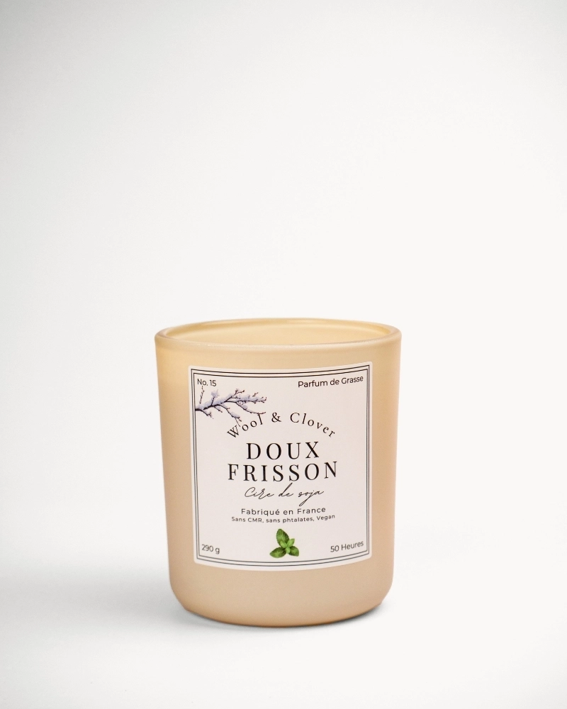 Bougie Doux Frisson - Menthe Givrée & Gourmande | Wool & Clover