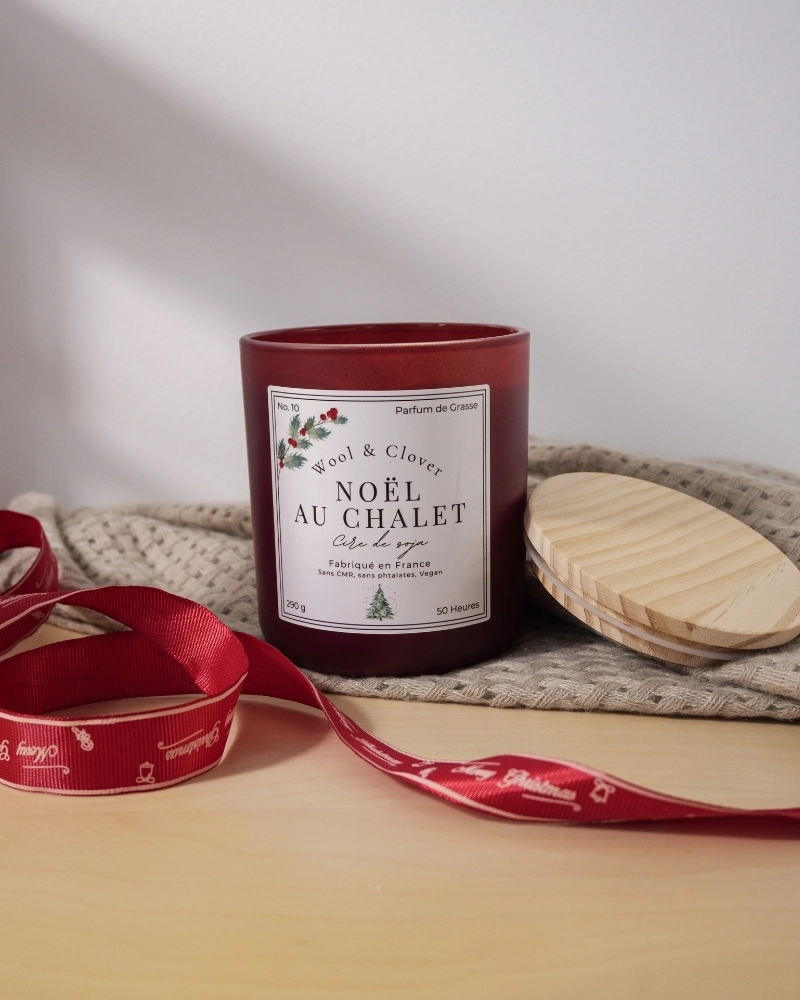 Christmas at the Chalet Candle - Fir & Wood Scent | Wool & Clover