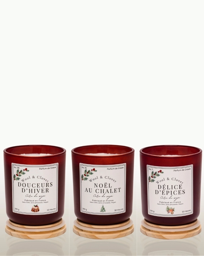 Trío de Velas "La Integral de Navidad" - Cofre Prestige | Wool & Clover