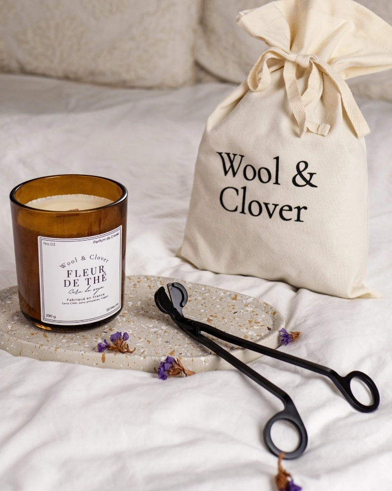 andle Care Set - Wick Trimmer & Snuffer | Wool & Clover