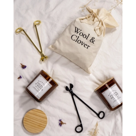 Coffret Rituel Complet - Bougie & Coupe-Mèche | Wool & Clover