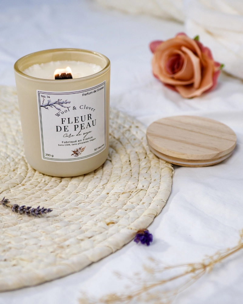 Velvet Bloom Candle - Musk & Rice Powder | Wool & Clover