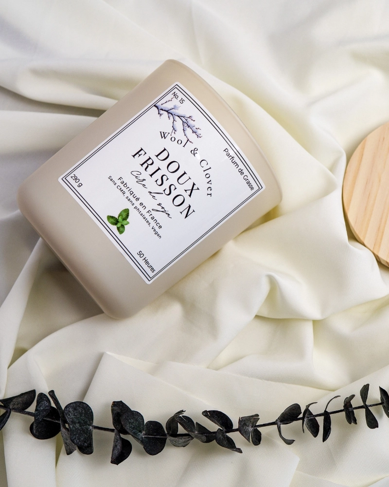 Bougie Doux Frisson - Menthe Givrée & Gourmande | Wool & Clover