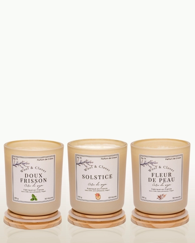 Los Tres Capítulos - Trío de Velas Artesanales | Wool & Clover