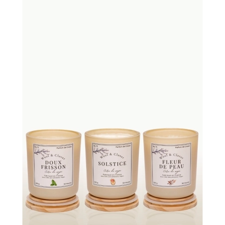 Les Trois Chapitres - Trio de Bougies Artisanales | Wool & Clover