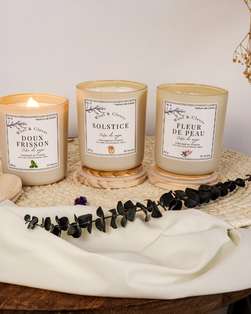 Les Trois Chapitres - Trio de Bougies Artisanales | Wool & Clover